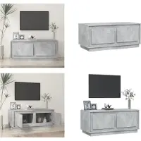 vidaXL Table basse gris béton 102x50x44 cm Bois composite - Table basse - Tables basses - Table d'appoint - Table de salon