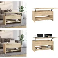 vidaXL Table basse Chêne Sonoma 80x50x40 cm Bois composite - Table basse - Tables basses - Table d'appoint - Table de salon