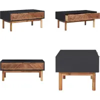 vidaXL Table basse 90x50x40 cm Acacia massif et MDF - Table basse - Tables basses - Tables basses en bois