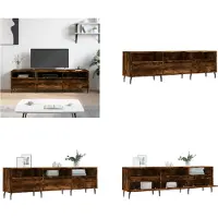 vidaXL Armoire TV chêne fumé 150x30x44,5 cm Bois composite - Armoire TV - Panneaux TV - Tableau TV