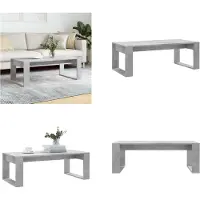 vidaXL Table basse gris béton 102x50x35 cm Bois composite - Table basse - Tables basses - Table d'appoint - Table de salon