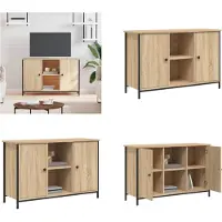 vidaXL Armoire TV Chêne Sonoma 100x35x65 cm Bois composite - Meuble TV - Armoires TV - Supports TV - Meubles TV