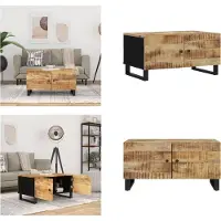 vidaXL Table basse 80x50x40 cm Bois massif Mango & dérivés du bois - Table basse - Tables basses - Table d'appoint - Table de salon