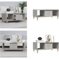vidaXL Table basse gris béton 90x50x36,5 cm Bois composite - Table basse - Table basse basse - Table