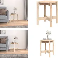 vidaXL Table basse Ø 42,5x45 cm Pin massif - Table basse - Tables basses - Table d'appoint - Table de salon