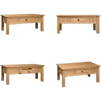 vidaXL Table basse 100x60x45 cm Pin massif de Panama - Table d'appoint - Tables basses en bois - Tables basses en bois