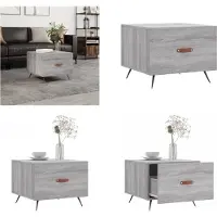 vidaXL Table basse Gris Sonoma 50x50x40 cm Bois composite - Table basse - Tables basses - Table d'appoint