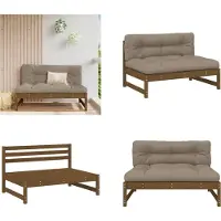 vidaXL Canapé central Honey Brown 120x80 cm en bois massif de pin - Canapé central - Canapés centraux - Canapé de jardin - Canapé d'extérieur