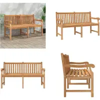 vidaXL Banc de jardin 150 cm teck massif - Banc de jardin - Banc de terrasse - Banc de terrasse