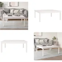 vidaXL Table basse Blanc 100x100x40 cm Pin massif - Table basse - Tables basses - Table d'appoint - Table de salon