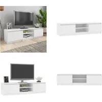 vidaXL Armoire TV Blanc 140×40×35,5 cm Bois composite - Armoire TV - Armoires TV - Table TV