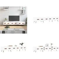 vidaXL Armoire TV Blanc 150x36x30 cm Bois composite - Armoire TV - Meubles TV - Support TV