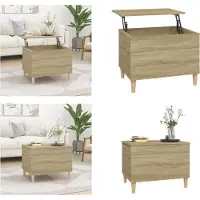 vidaXL Table basse Chêne Sonoma 60x44,5x45 cm Bois composite - Table basse - Tables basses - Table d'appoint - Table de salon