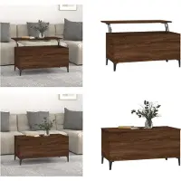 vidaXL Table basse marron aspect chêne 90x44,5x45 cm Bois composite - Table basse - Tables basses - Table d'appoint - Table de salon