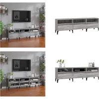vidaXL Armoire TV Gris Sonoma 150x30x44,5 cm Bois composite - Armoire TV - Pied de TV - Meuble TV