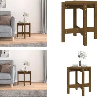 vidaXL Table basse brun miel Ø 42,5x45 cm Pin massif - Table basse - Tables basses - Table d'appoint - Table de salon