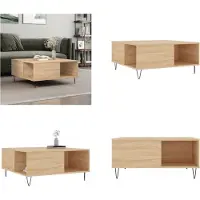 vidaXL Table basse Chêne Sonoma 80x80x36,5 cm Bois composite - Table basse - Tables basses - Table d'appoint - Table de salon