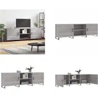 vidaXL Armoire TV Gris Sonoma 150x30x50 cm Bois composite - Meuble TV - Armoires TV - Support TV - Meubles TV
