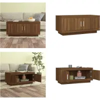 vidaXL Table basse brun aspect chêne 102x50x45 cm Bois composite - Table basse - Tables basses - Table - Table d'accent