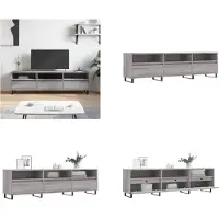 vidaXL Armoire TV Gris Sonoma 150x30x44,5 cm Bois composite - Armoire TV - Panneaux TV - Tableau TV