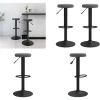 vidaXL Tabouret de bar 2 pcs. Gris foncé velours - Tabouret de bar - Tabouret de bar - Chaise de comptoir