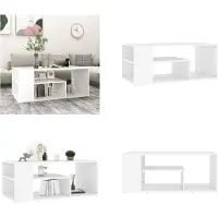 vidaXL Table basse blanche 100x50x40 cm Bois composite - Table basse - Tables basses - Table de salon
