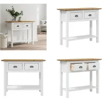 vidaXL Table console BODO marron 91x35x74 cm bois de pin massif