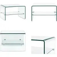 vidaXL Table basse Transparent 50×45×33 cm Verre trempé - Table basse - Tables basses - Table d'appoint