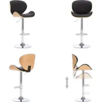 vidaXL Tabouret de bar noir similicuir - Chaise de bar - Chaise de bar - Chaise de comptoir