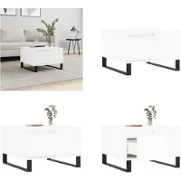 vidaXL Table basse blanche 55x55x36,5 cm Bois composite