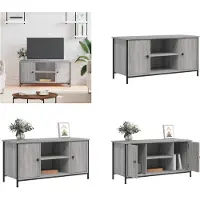 vidaXL Armoire TV Gris Sonoma 100x40x50 cm Bois composite - Meuble TV - Armoires TV - Support TV - Meubles TV