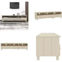 vidaXL Armoire TV HAMAR Marron Miel 158x40x40 cm Pin Massif - Armoire TV - Armoire TV Avec Tiroirs - Meubles TV