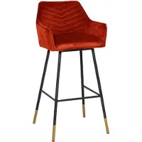 Naber GmbH (Tablon) Bronx71 Tabouret de bar en velours Fiona 65 - 78 cm cuivre