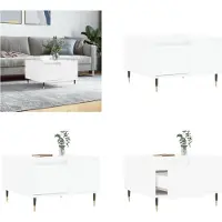 vidaXL Table basse blanche 55x55x36,5 cm Bois composite - Table basse - Tables basses - Table d'appoint - Table de salon