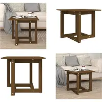 vidaXL Table basse brun miel 50x50x45 cm Pin massif - Table basse - Tables basses - Table d'appoint - Table de salon