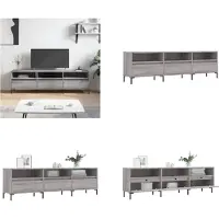 vidaXL Armoire TV Gris Sonoma 150x30x44,5 cm Bois composite - Armoire TV - Panneaux TV - Tableau TV