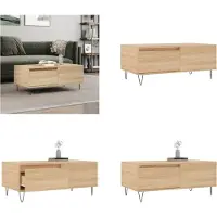 vidaXL Table basse Chêne Sonoma 90x50x36,5 cm Bois composite - Table basse - Tables basses - Table d'appoint - Table de salon