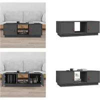 vidaXL Table basse Gris 100x50x35 cm Pin massif - Table basse - Tables basses - Table d'appoint - Table de salon