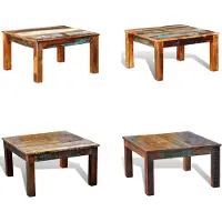 vidaXL Table basse carrée en vieux bois - Table - Tables - Tables basses