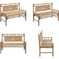 vidaXL Banc de jardin avec support 120 cm bambou - Banc de jardin - Banc de terrasse - Banc de terrasse