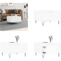 vidaXL Table basse blanche 55x55x36,5 cm Bois composite - Table basse - Tables basses - Table d'appoint - Table de salon
