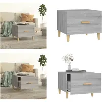 vidaXL Table basse Gris Sonoma 50x50x40 cm Bois composite - Table basse - Tables basses - Table d'appoint - Table de salon