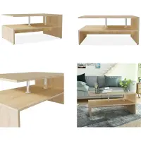 vidaXL Table basse en bois composite 90x59x42 cm Chêne - Table basse - Tables basses - Tables basses