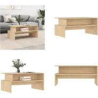 vidaXL Table basse Chêne Sonoma 90x55x42,5 cm Bois composite - Table basse - Table basse Basse - Table