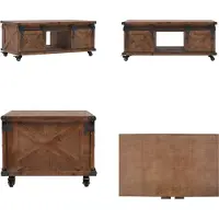 vidaXL Table basse en bois de sapin massif 91 x 51 x 38 cm Marron - Table basse - Tables basses - Tables basses