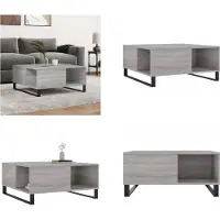 vidaXL Table basse Gris Sonoma 80x80x36,5 cm Bois composite - Table basse - Tables basses - Table d'appoint - Table de salon