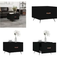 vidaXL Table basse noire 50x50x40 cm Bois composite - Table basse - Tables basses - Table d'appoint - Beistelltische