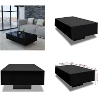 vidaXL Table basse noir brillant - Table basse - Tables basses - Table - Tables