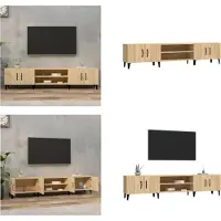vidaXL Armoire TV Chêne Sonoma 180x31,5x40 cm Bois composite - Armoire TV - Meubles TV - Support TV