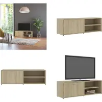 vidaXL Armoire TV Chêne Sonoma 120x34x37 cm Bois composite - Armoire TV - Armoire TV - Armoires TV